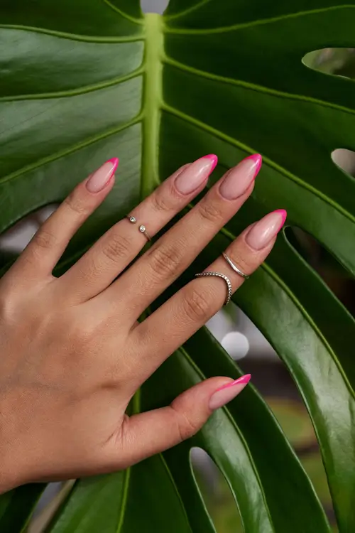 Manicure session in progress